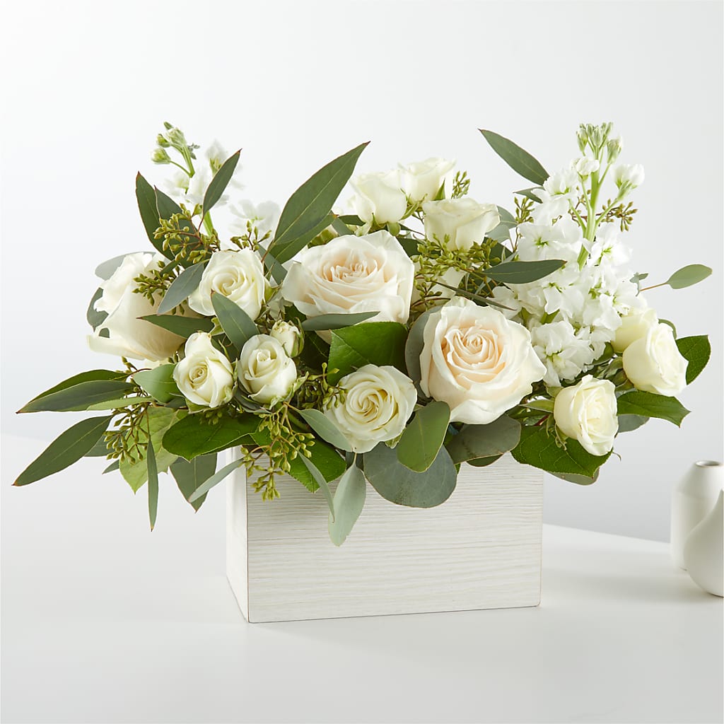 Fresh Linen Box Bouquet – Stardust Flowers, Surrey BC