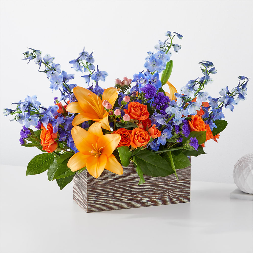 Radiant Citrus Box Bouquet – Stardust Flowers, Surrey BC