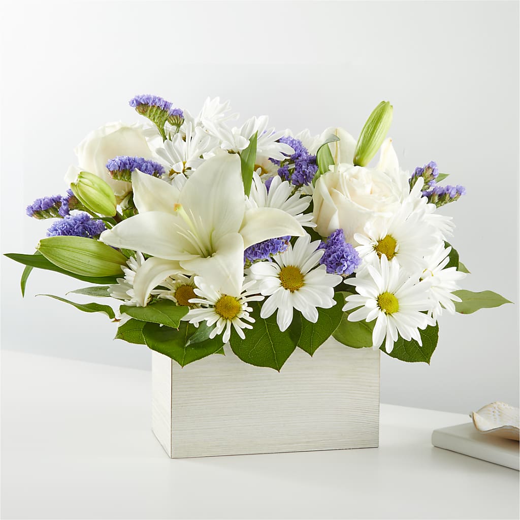 Beyond Blue Box Bouquet – Stardust Flowers, Surrey BC