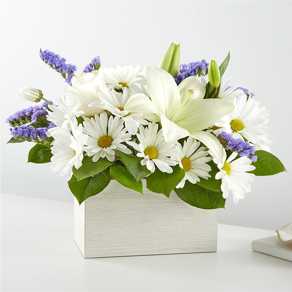 Beyond Blue Box Bouquet – Stardust Flowers, Surrey BC
