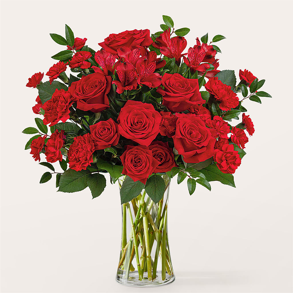Brilliant Ruby Bouquet – Stardust Flowers, Surrey BC