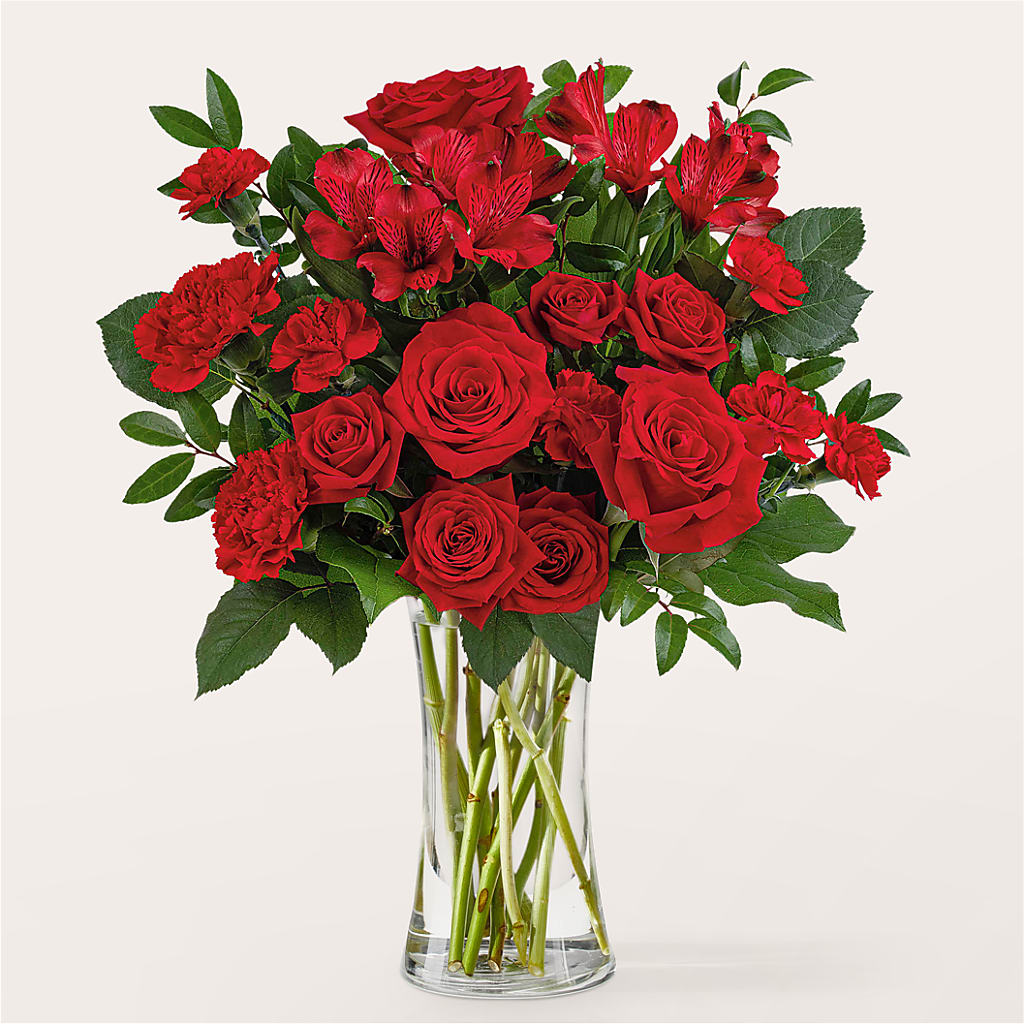 Brilliant Ruby Bouquet – Stardust Flowers, Surrey BC