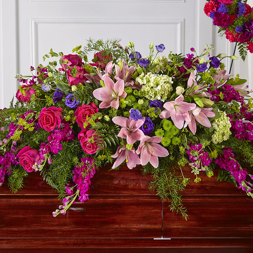 Radiant Tribute Casket Spray – Stardust Flowers, Surrey BC