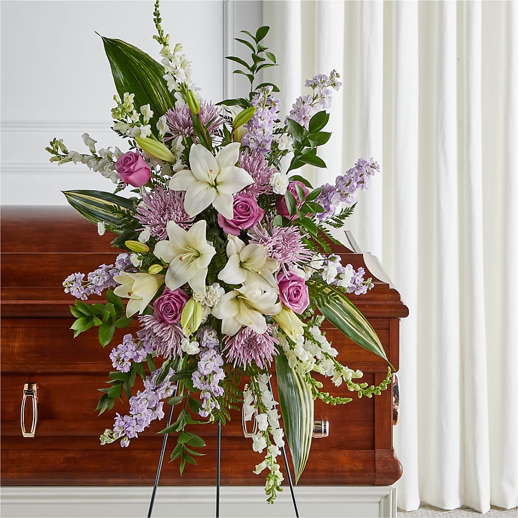Grateful Hearts Standing Spray – Stardust Flowers, Surrey BC