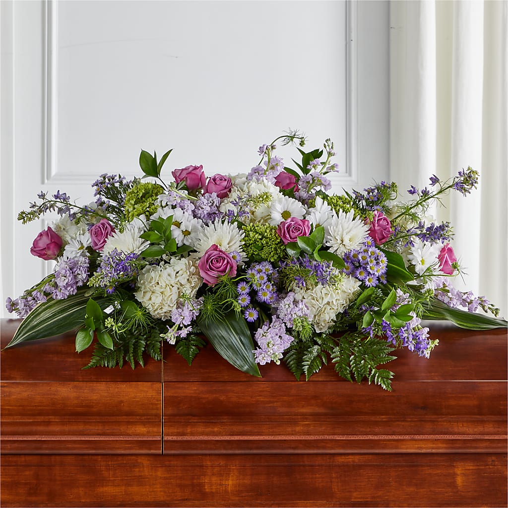 Meadows of Serenity Casket Spray – Stardust Flowers, Surrey BC