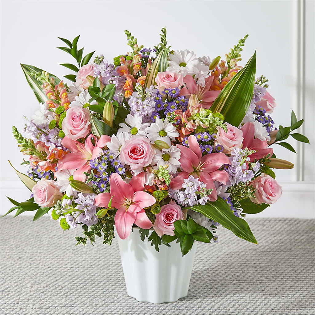 Abundant Compassion Floor Basket – Stardust Flowers, Surrey BC