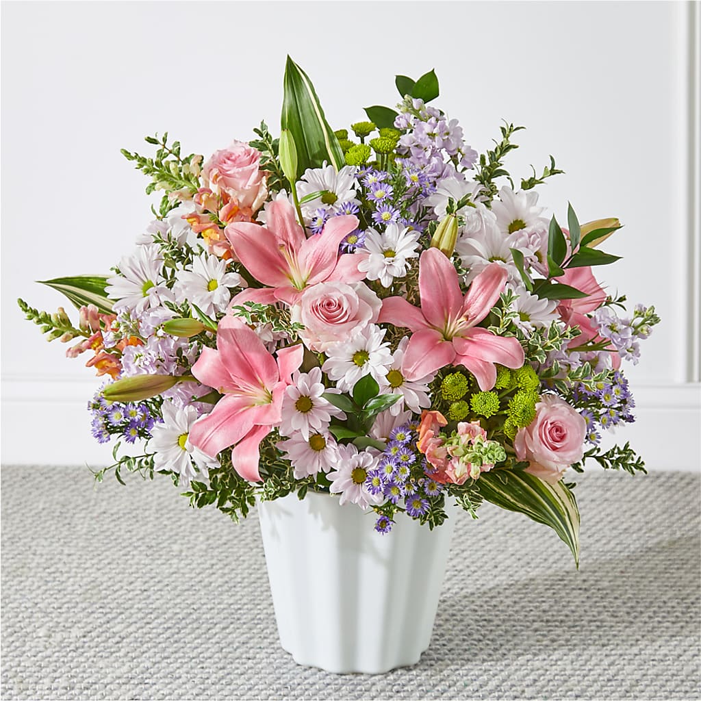 Abundant Compassion Floor Basket – Stardust Flowers, Surrey BC