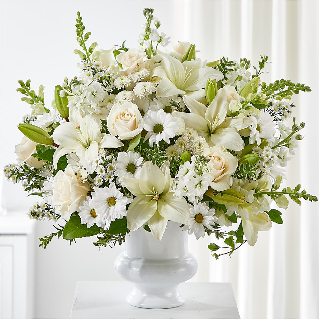 Uplifting Urn Arrangement – Stardust Flowers, Surrey BC
