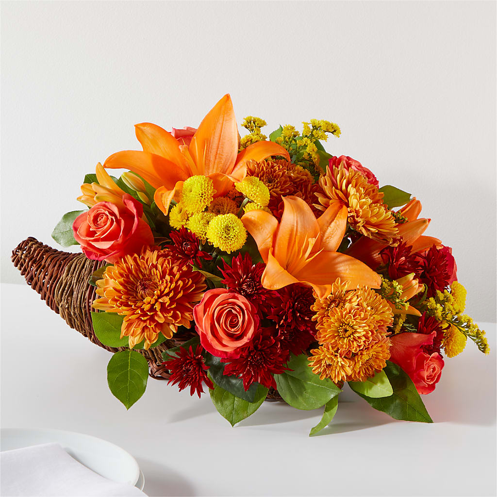 Bouquet of Blessings Cornucopia – Stardust Flowers, Surrey BC