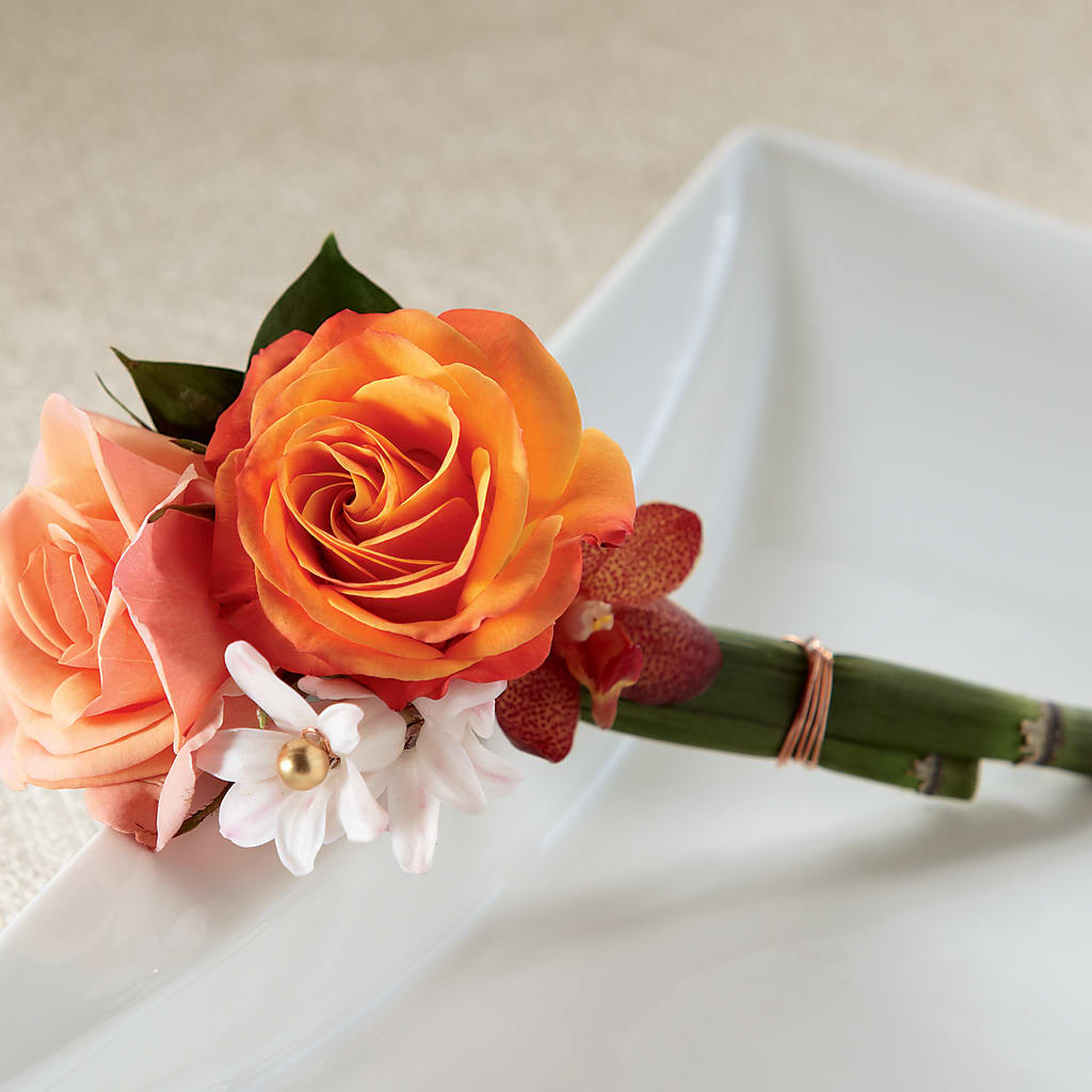 Sunset Dream Boutonniere – Stardust Flowers, Surrey BC