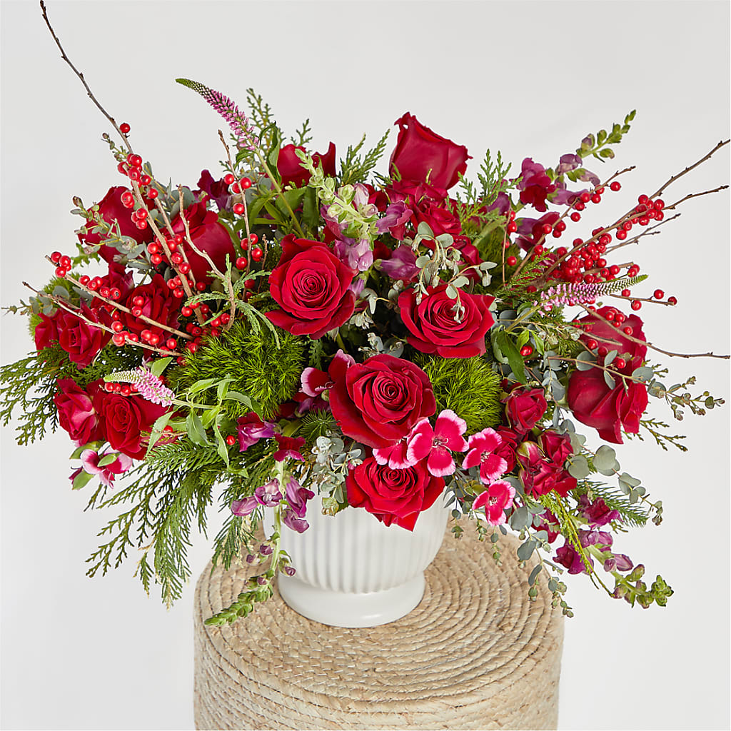 Big Red Bow Bouquet –  Stardust Flowers, Surrey BC