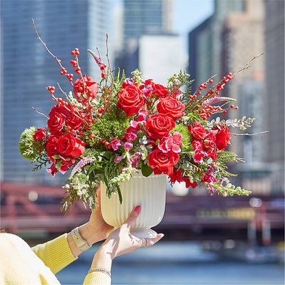 Big Red Bow Bouquet –  Stardust Flowers, Surrey BC