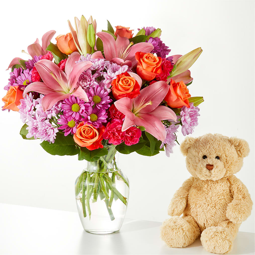 One and Only Bouquet and Bear Bundle –  Stardust Flowers, Surrey BC