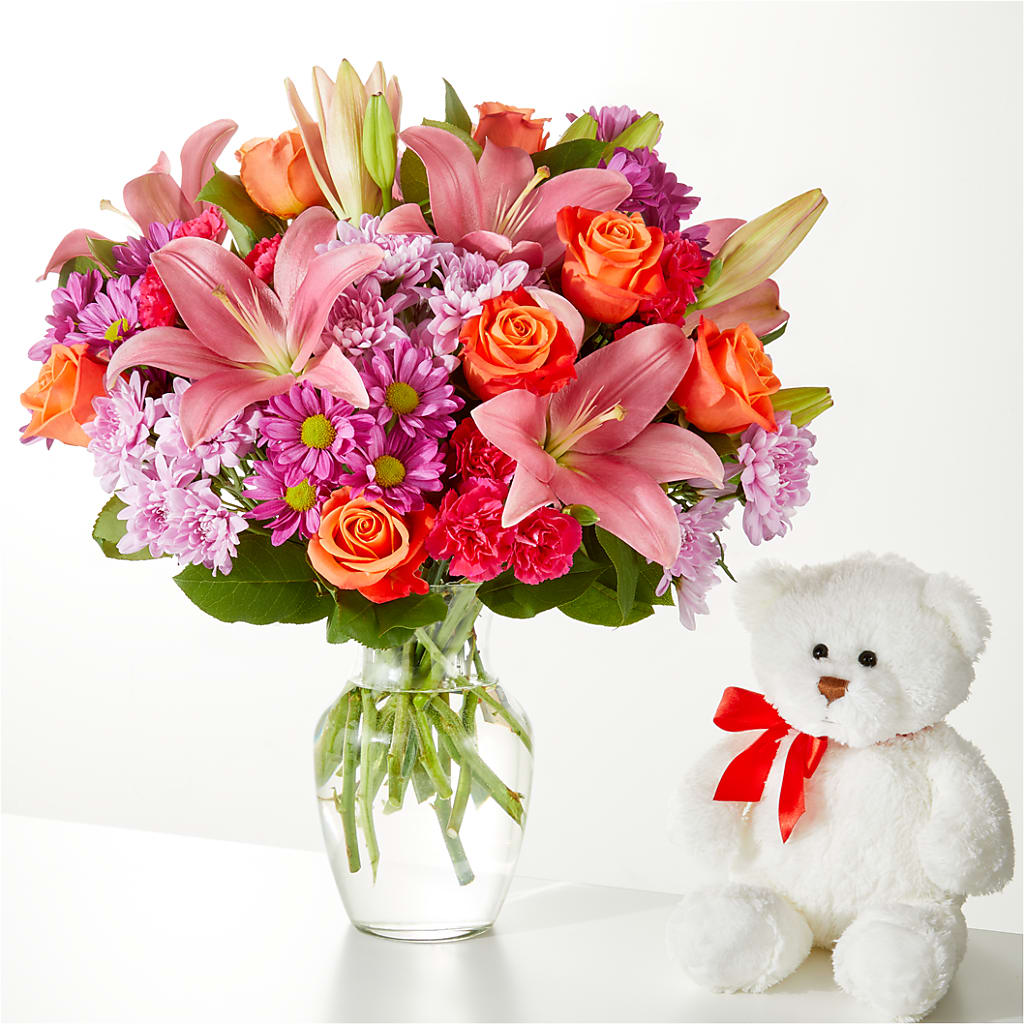 One and Only Bouquet and Bear Bundle –  Stardust Flowers, Surrey BC
