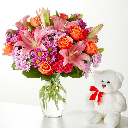 One and Only Bouquet and Bear Bundle –  Stardust Flowers, Surrey BC