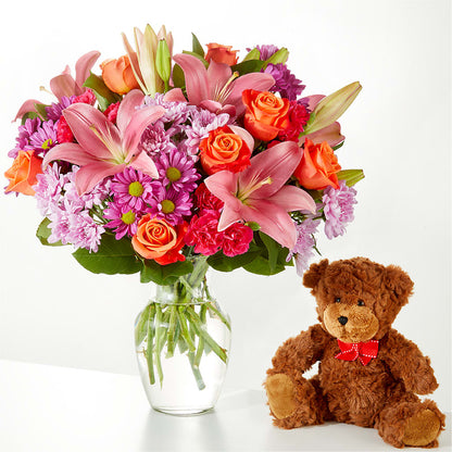 One and Only Bouquet and Bear Bundle –  Stardust Flowers, Surrey BC