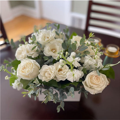 Fresh Linen Box Bouquet –  Stardust Flowers, Surrey BC