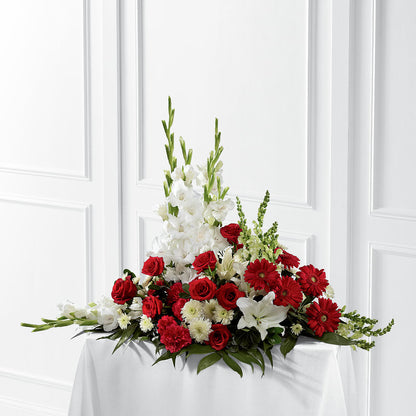 Crimson & White Arrangement –  Stardust Flowers, Surrey BC