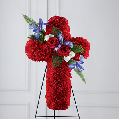 Faithful Hero Floral Cross –  Stardust Flowers, Surrey BC