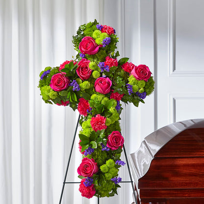 Tribute Rose Floral Cross –  Stardust Flowers, Surrey BC