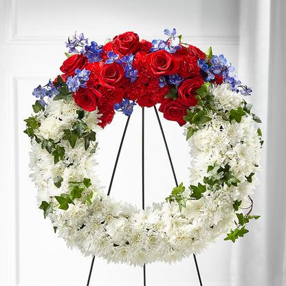 Patriotic Passion Wreath –  Stardust Flowers, Surrey BC