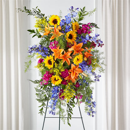 Sunlit Memories Standing Spray (Standard) –  Stardust Flowers, Surrey BC