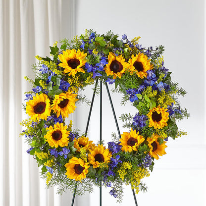 Bright Rays Wreath –  Stardust Flowers, Surrey BC