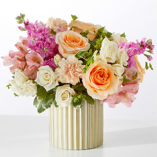 Paradise Bouquet with Ivory Vase –  Stardust Flowers, Surrey BC
