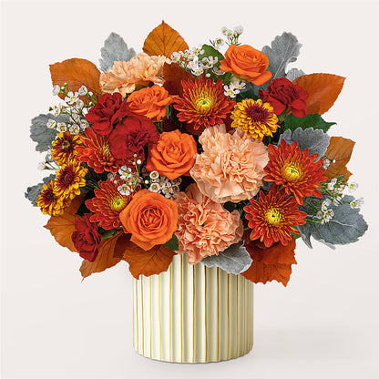 Merlot Bouquet with Ivory Vase –  Stardust Flowers, Surrey BC