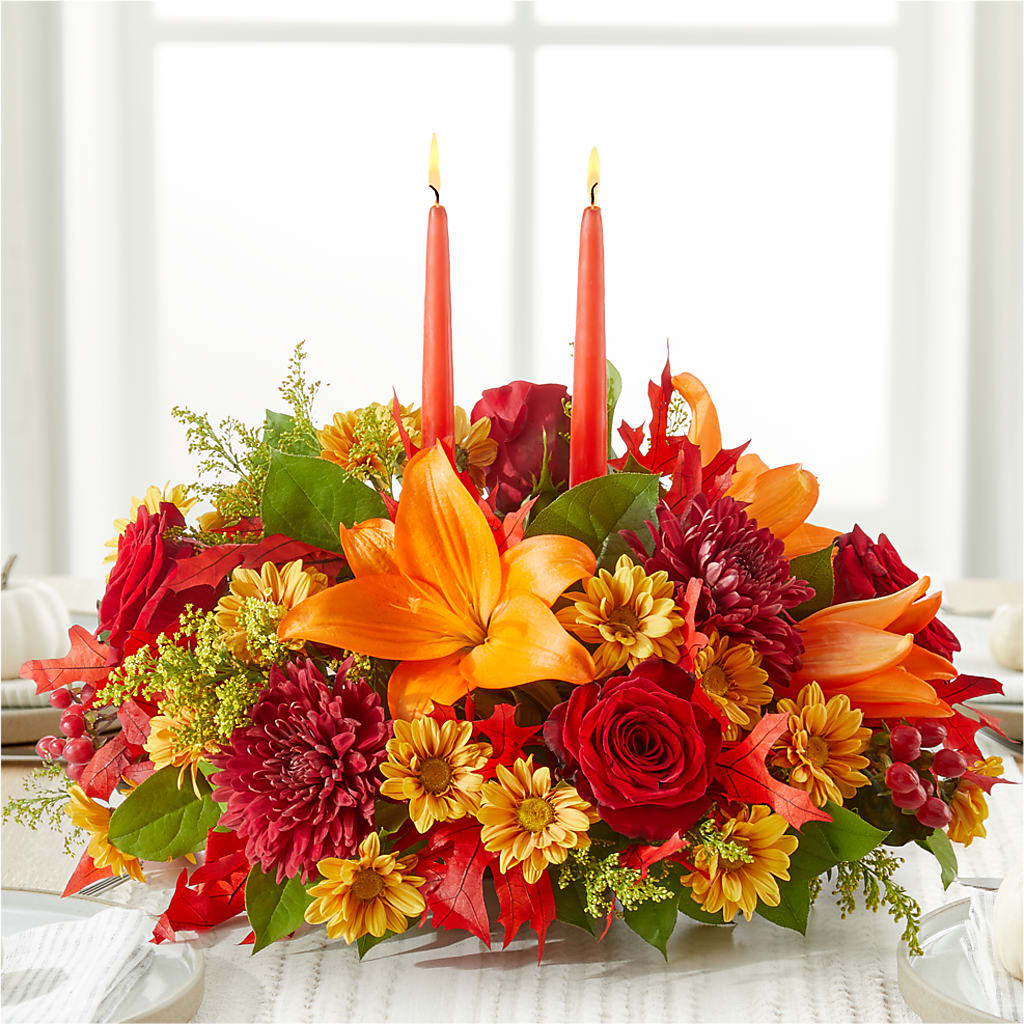 Autumn's Embrace Centerpiece –  Stardust Flowers, Surrey BC