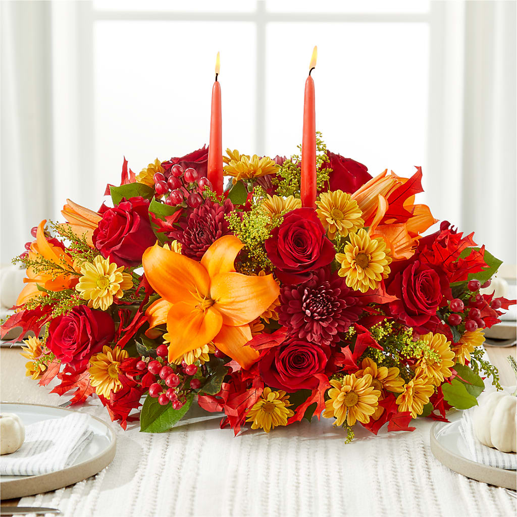 Autumn's Embrace Centerpiece –  Stardust Flowers, Surrey BC