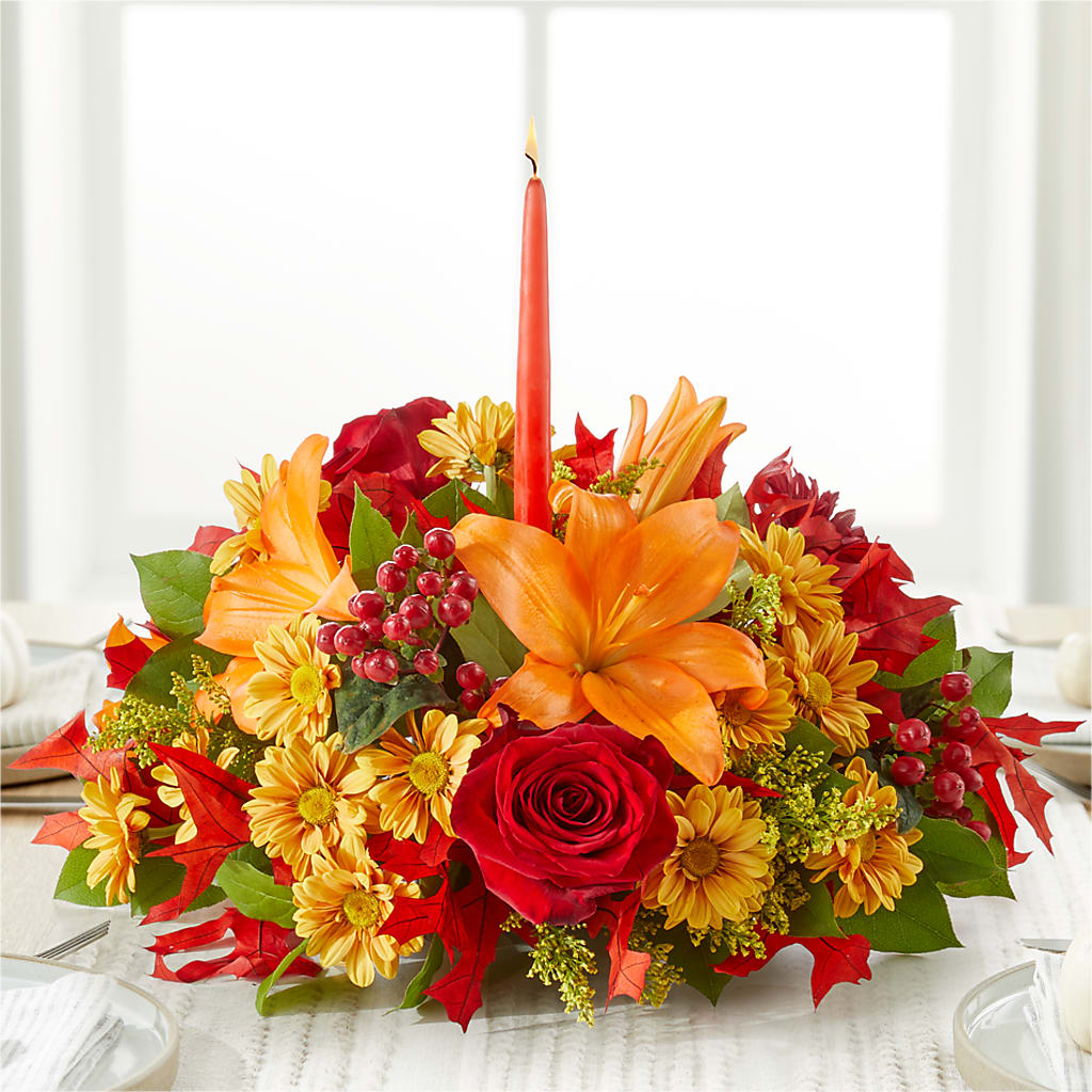 Autumn's Embrace Centerpiece –  Stardust Flowers, Surrey BC