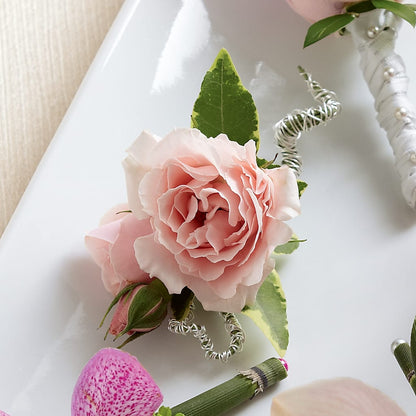 Pink Spray Rose Boutonniere –  Stardust Flowers, Surrey BC