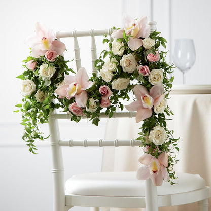 Orchid Rose Chair Décor –  Stardust Flowers, Surrey BC